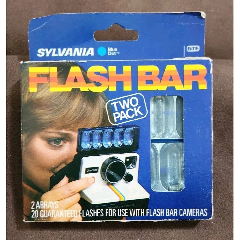 Vintage Sylvania Two Pack Blue Dot Flash Bar 20 Flashes for Camera For Polaroids